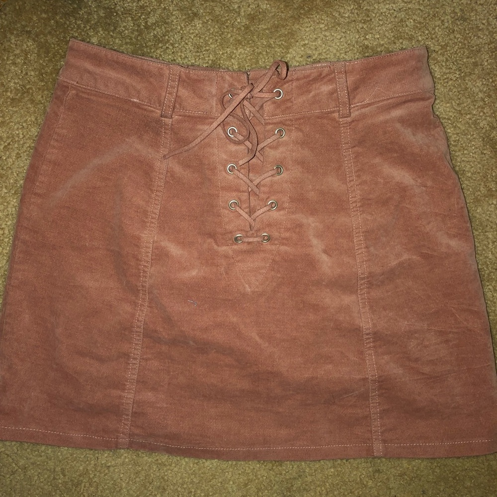 Velvet Mini Skirt
